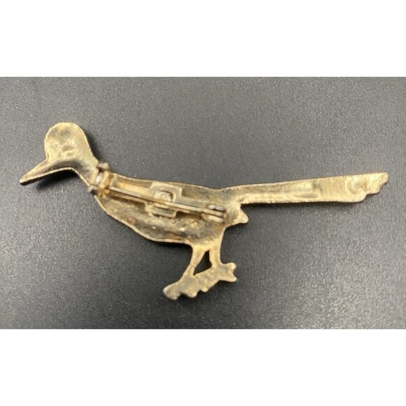 Vtg Brooch Lot Porcelain Floral AB Rhinestone Roadrunner Gold Tone Pins 1950-70s - Picture 14 of 15